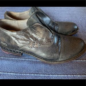 Bed Stu Rose Oxford shoes, 10M black leather